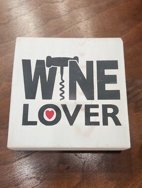 Wine Lover Wood Block
